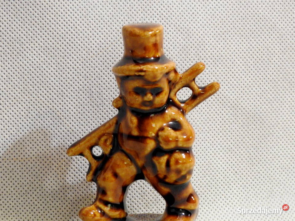 Śliczna stara figurka z ceramiki kominiarz PRL Porcelana i szkło Inowrocław
