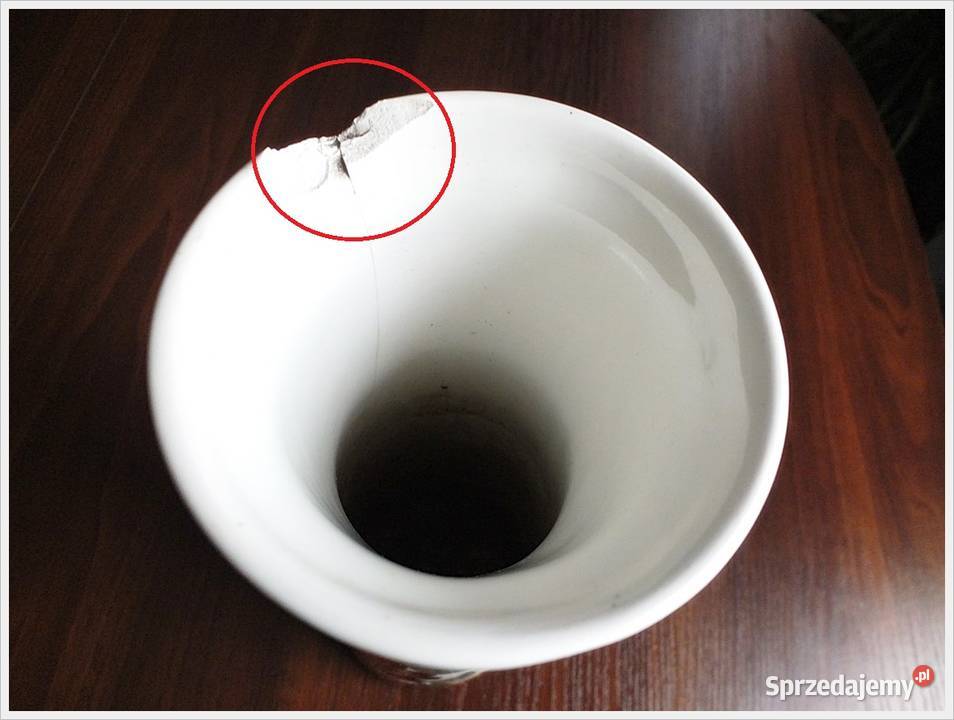 Ręcznie malowany fajansowy wazon Koło lata 6070 Żary