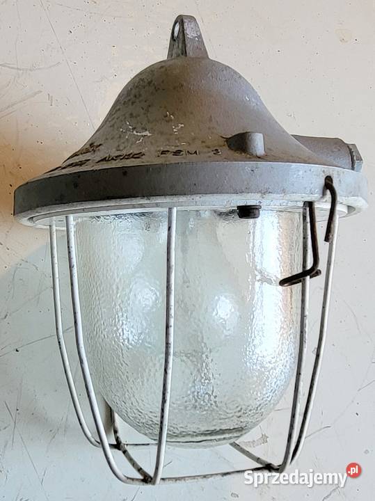 Lampa industrialna C100A Polam Gdańsk z czasów Antyki, Sztuka, Kolekcje Włodawa sprzedam