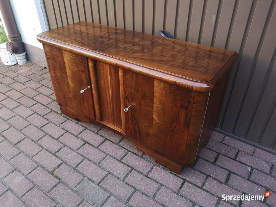 Komoda ARTDECO RTV Niska Orzech Zgrabna Stara Swarzędz sprzedam