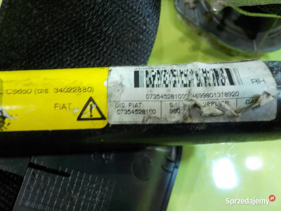 FIAT 500 09 B 12r 3D pas bezpieczenstwa prawy Suków sprzedam