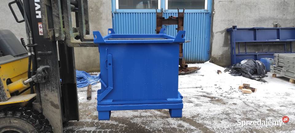 Kontener z klapowym dnem PMDB 750 L polskiego Produkcja Kielce sprzedam