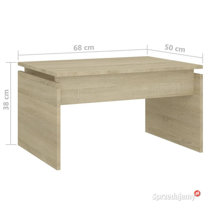 Stolik kawowy dąb sonoma 68x50x38 materiał Warszawa sprzedam