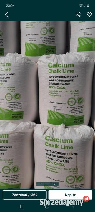 Wapno nawozowe granulowane kredowe magnezowe