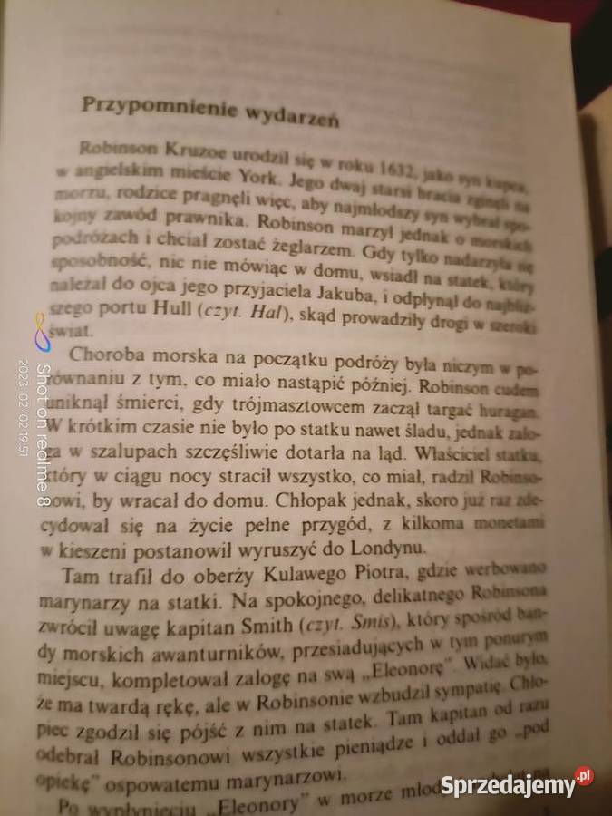 Robinson Cruzoe okazy analizy lektury szkolne Rok wydania 2001 Kultura i Rozrywka mazowieckie Warszawa