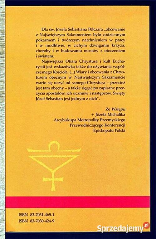 O Eucharystii Józef S Pelczar wyd Księgarnia św Chorzów
