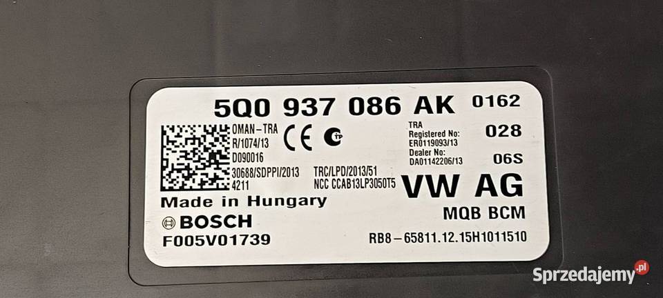 MODUŁ VOLKSWAGEN PASSAT B8 RLINE 5Q0937086AK