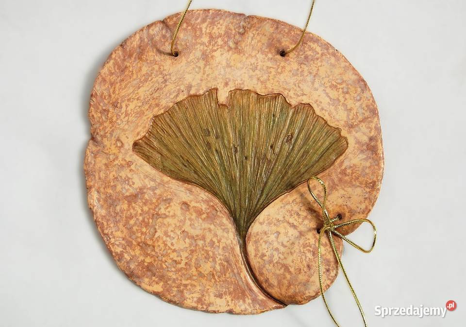 Miłorząb japoński gingko biloba liść zawieszka z Obrazki i obrazy Lublin