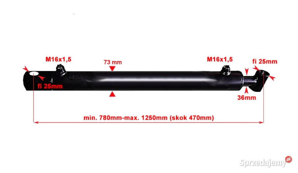 siłownik hydrauliczny dwustronnego działania