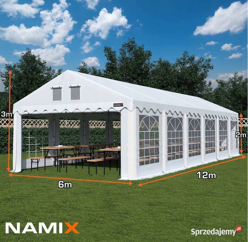 Namiot COMFORT 6x12 imprezowy handlowy altana Jabłonna