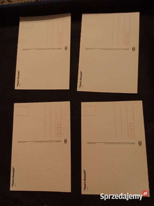 Kaczor Donald 4 pocztówki Vintage Disney Warszawa