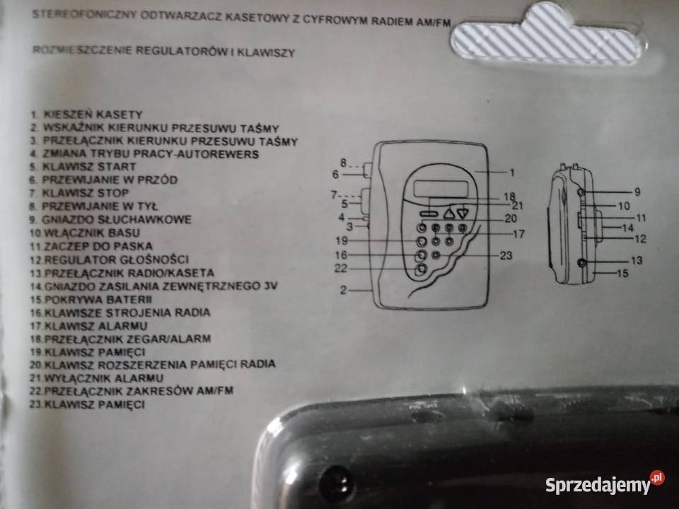 Łolkmen RADIOODTWARZACZ KASETOWTBUDZIK małopolskie