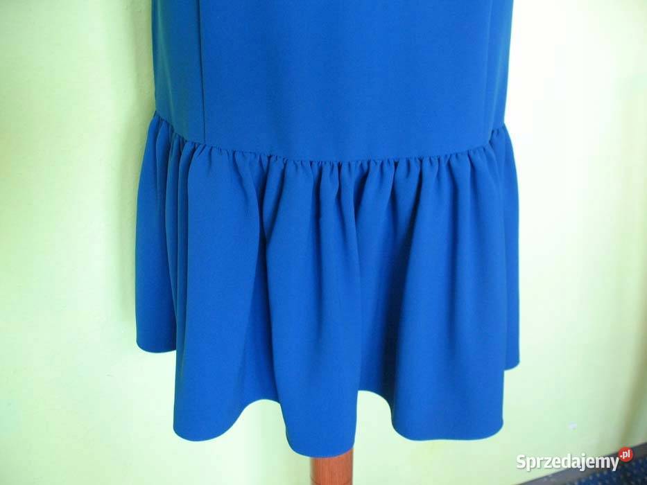 Sukienka z koronką 46 3XL biust 110 niebieski