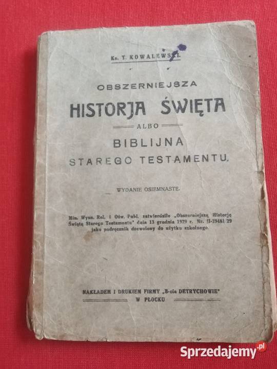 Obszerniejsza Historia Święta Albo Biblijna sprzedam
