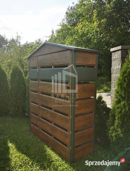 Wiata śmietnikowa dwuspad 13x05 antracyt z Olsztyn