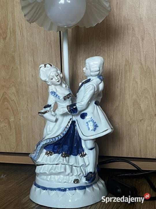 Stylowa lampa stołowa z porcelany Tańcząca Para