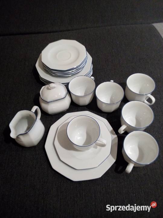 Piękny zestaw do kawy sygn Form Marienbad Ingres Porcelana i szkło Częstochowa