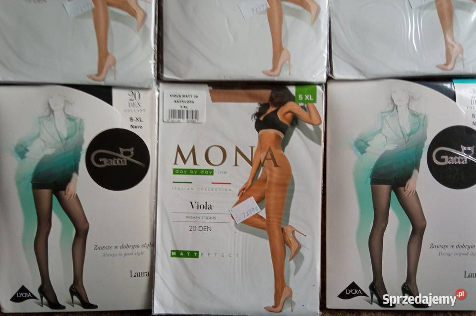 Rajstopy damskie Mona Gatta 5 XL 6 sztuk lycra Turobin