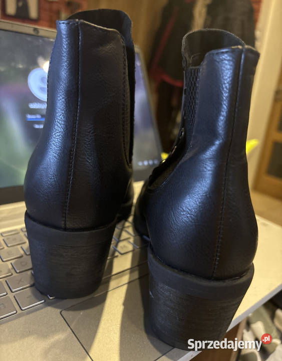 Piękne czarne buciki rozmiar 37 Myszków sprzedam