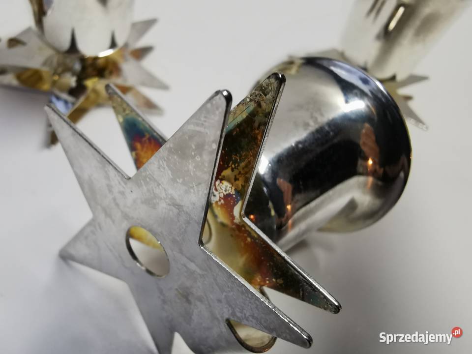 lichtarze do ozdoby stołu platerowane srebrem Lublin