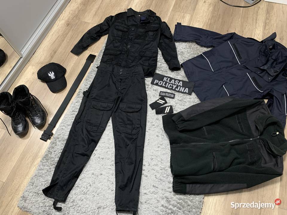 Mundur policyjny buty klasa policyjna komplet niebieski Chełm sprzedam