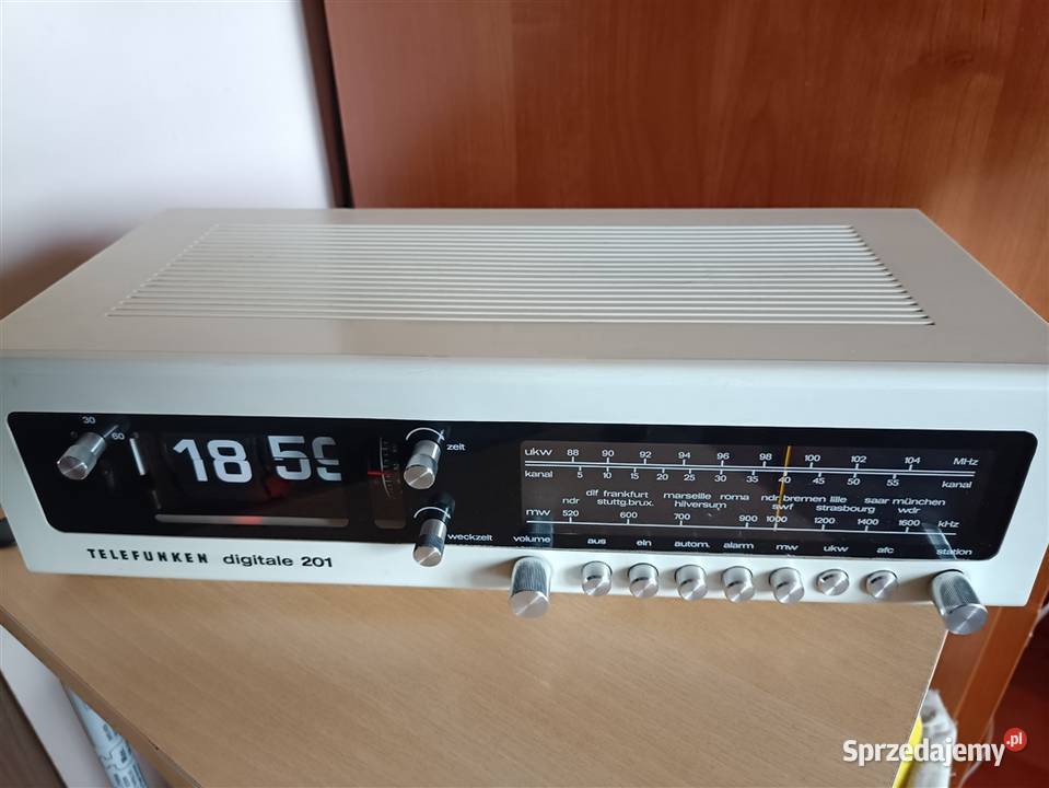 Radiobudzik klapkowy Telefunken Digitale 201 Zegary podkarpackie