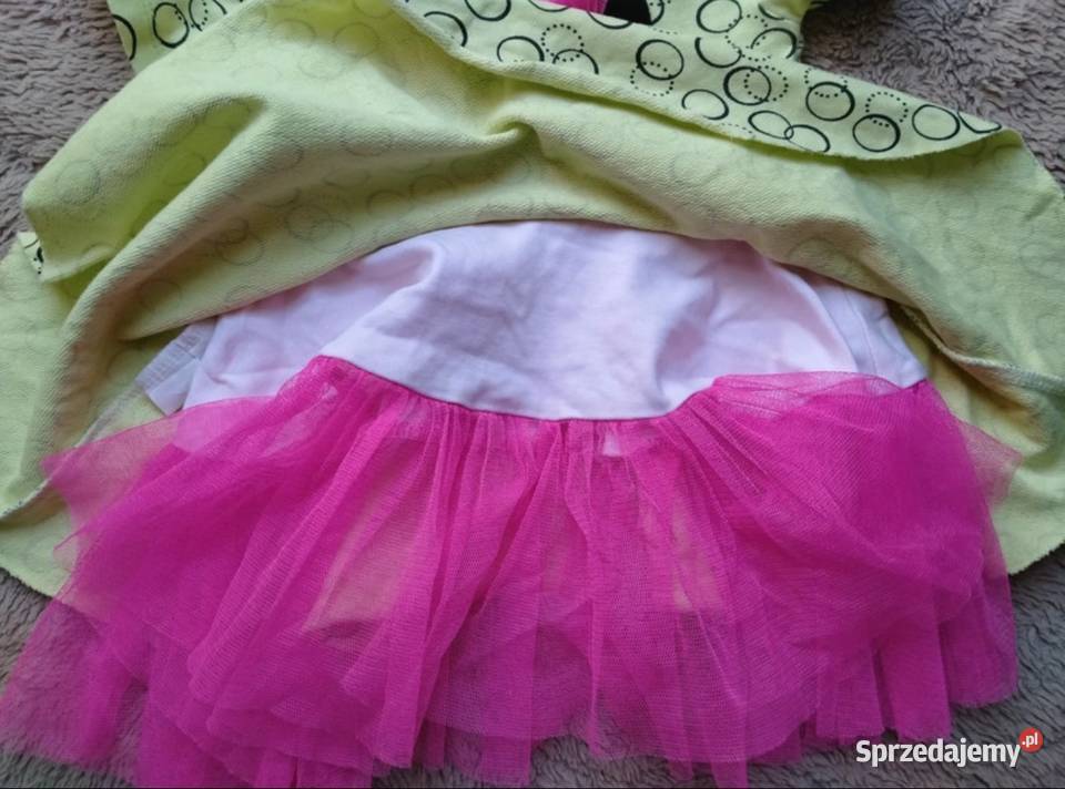 Zielona sukienka dziecięca z myszką Minnie Sukienki i spódniczki Pruszków sprzedam