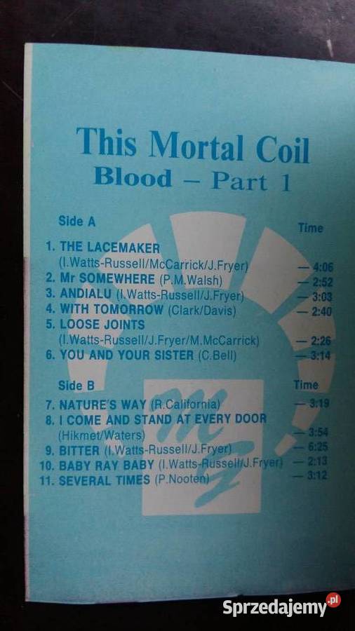 Kaseta magnetofonowa This Mortal Coil Blood part podlaskie Siemiatycze