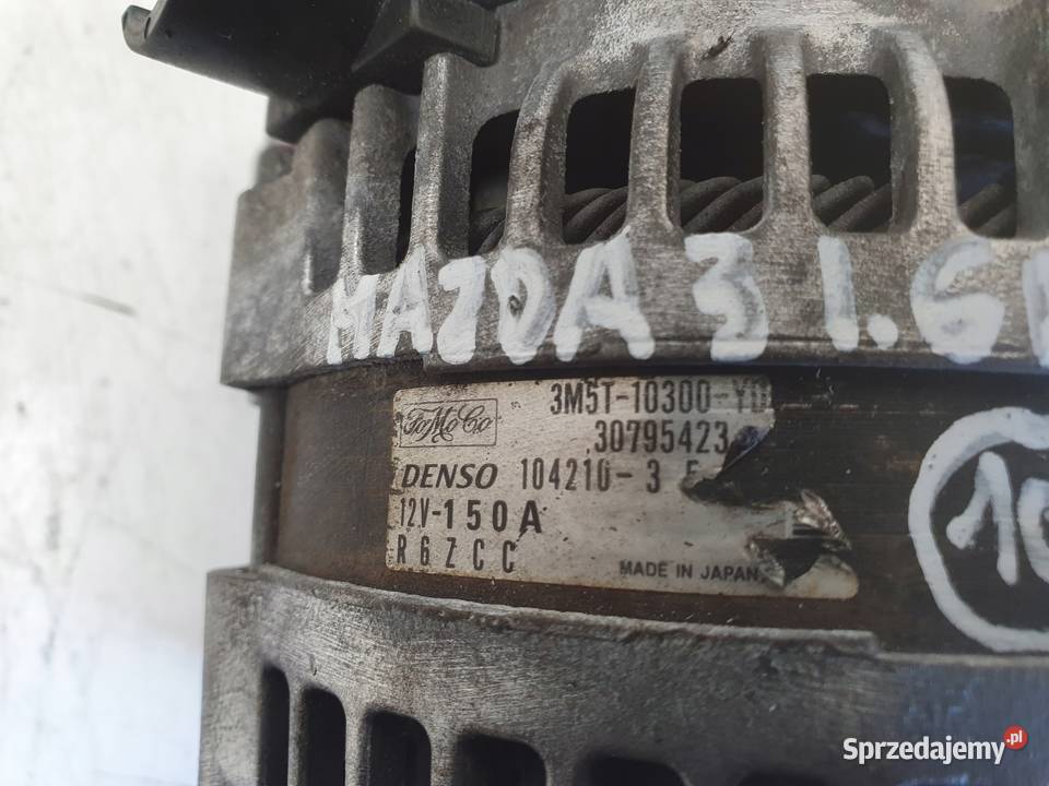Mazda 3 II BL 16 D ALTERNATOR 3M5T10300YD Układ elektryczny silnika Janów