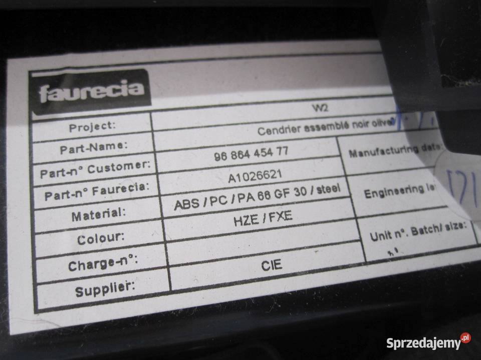 PEUGEOT 508 I SW 11r ramka tunelu 9688547577