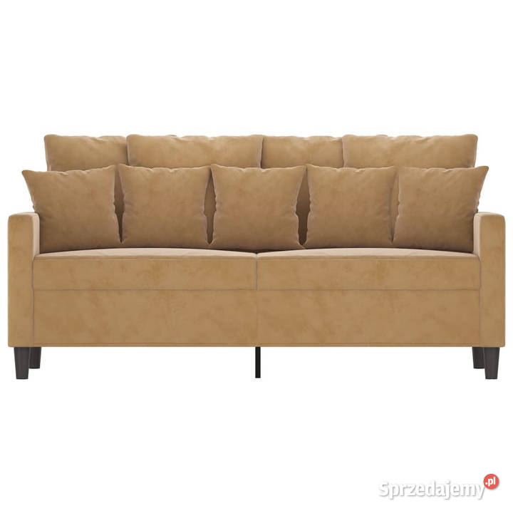 Sofa 2osobowa brązowa 140 tapicerowana aksamitem Warszawa