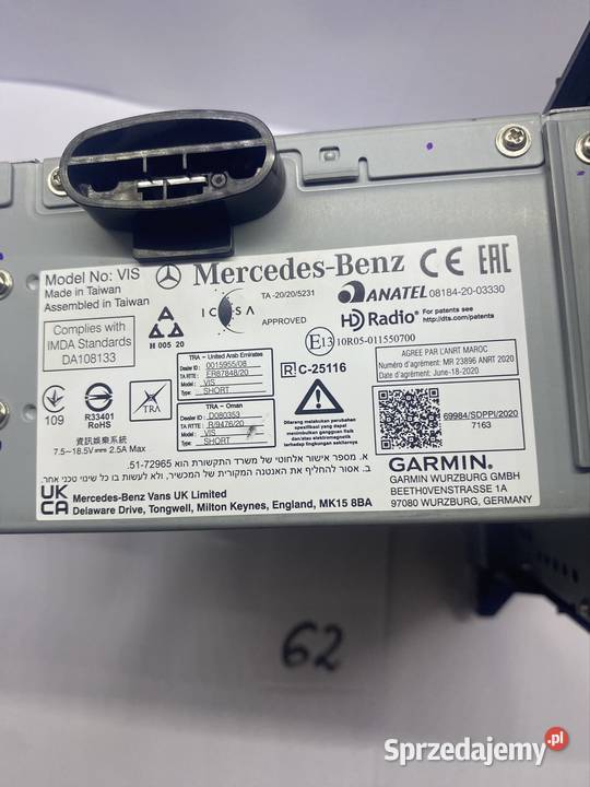 Radio nawigacja Mercedes Benz VKlasa Vito W447 Nawigacje fabryczne sprzedam