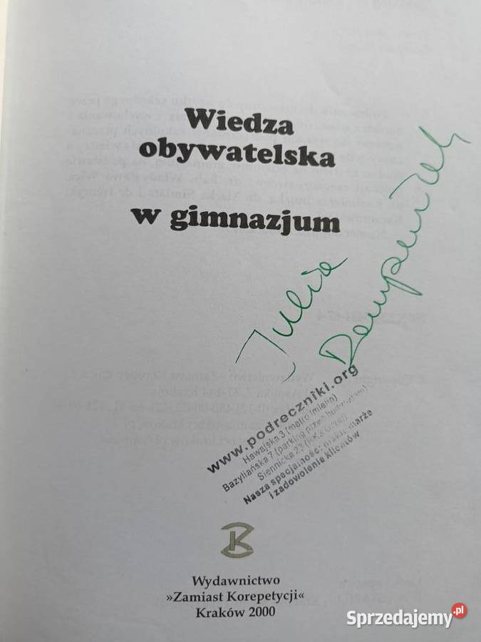 Wiedza o społeczeństwie żak książki Warszawa mazowieckie