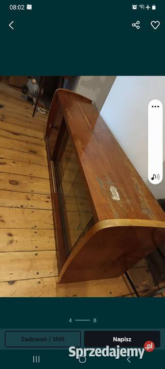 Nadstawka gora kredensu debowa prl Gdańsk