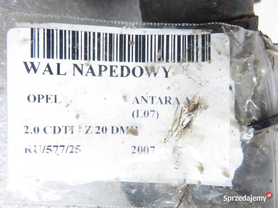 WAŁ NAPĘDOWY OPEL ANTARA A 20 CDTI 96624771 osobowe
