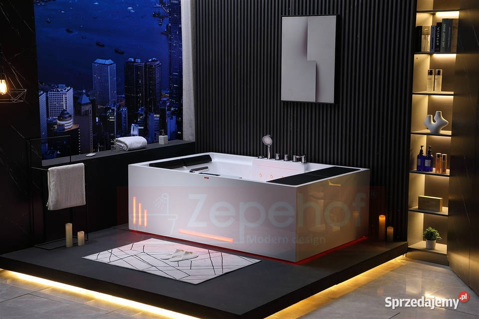 Wanna z hydromasażem EBD628 L prostokątna Wanny Grabówka