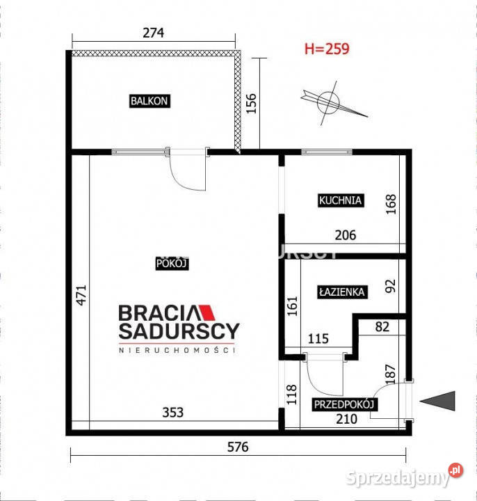 Mieszkanie Kraków 2632m2 1pokojowe małopolskie