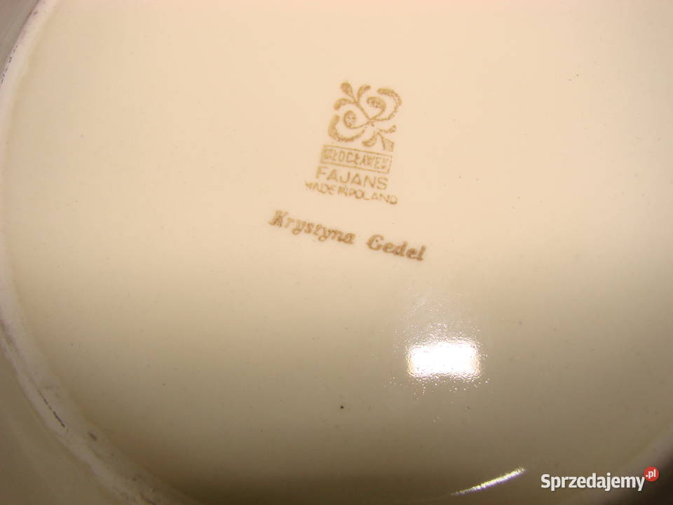Włocławek fajansowy talerz obiadowy PRL Pruszcz Gdański