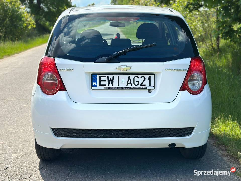 Chevrolet Aveo 12 LPG biały ładny Oszczędny Wieluń