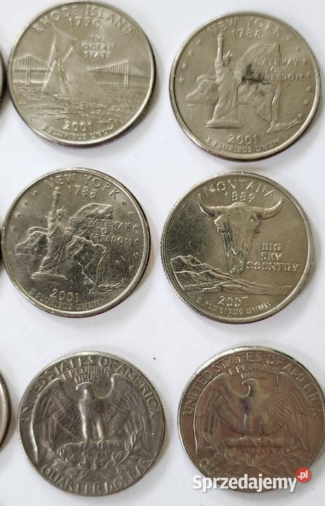 Zestaw 14 monet 25 centów USA Warszawa