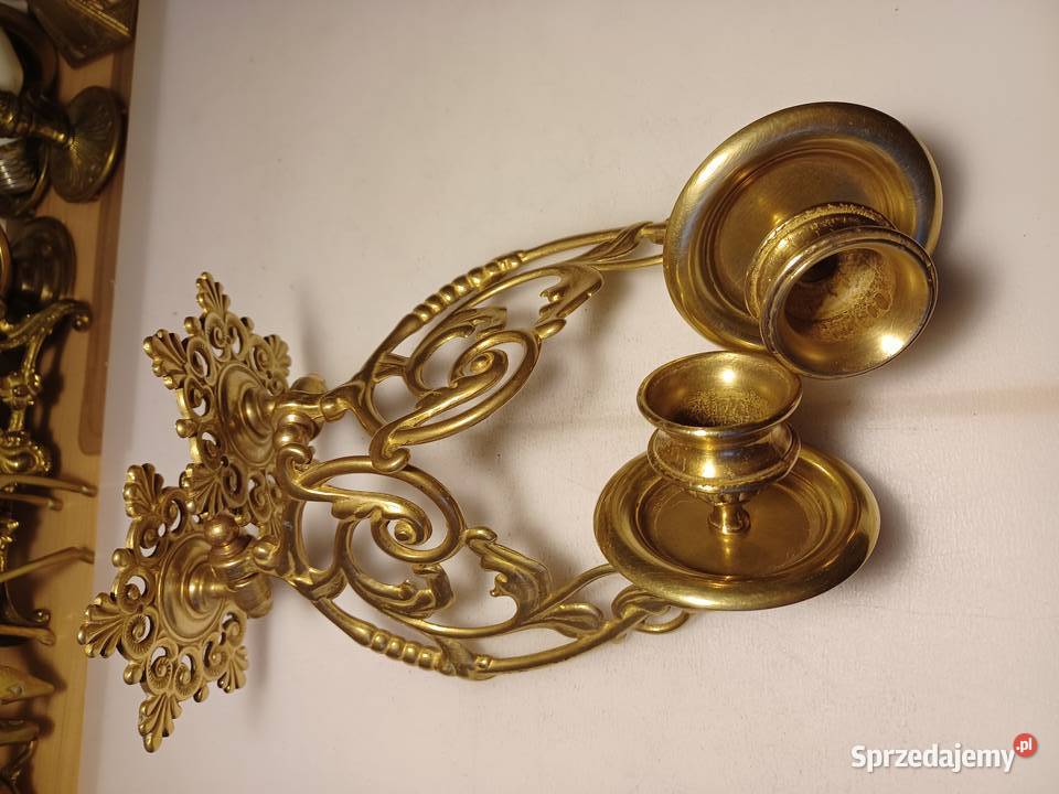 Komlet dwóch pięknych świeczników do pianina Poznań