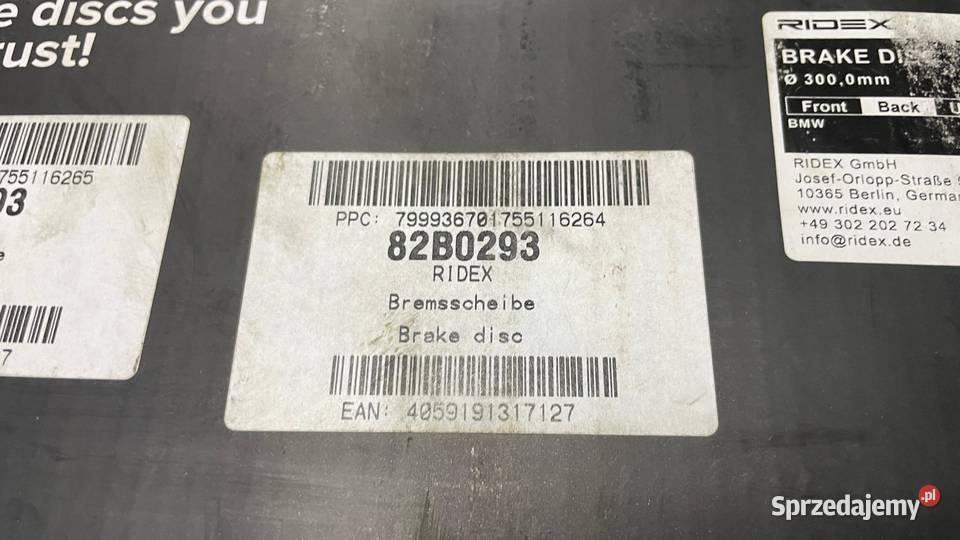 Komplet x2 Tarcze Hamulcowe Tył 300 BMW 1 E81 Kraków sprzedam