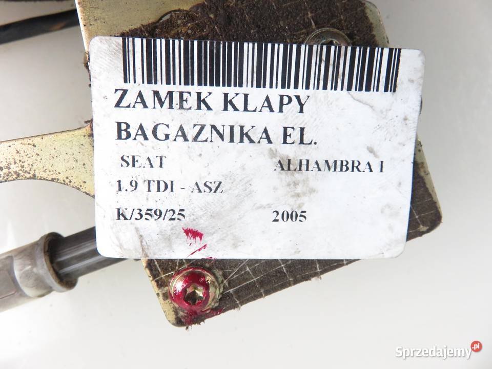 ZAMEK KLAPY SEAT ALHAMBRA I