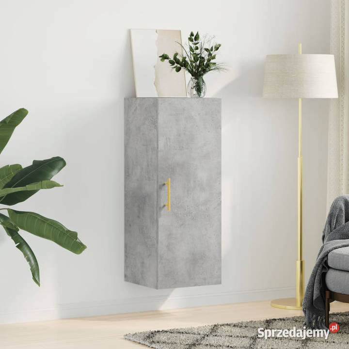 Szafka wisząca szarość betonu 345x34x90 WM828848 Warszawa