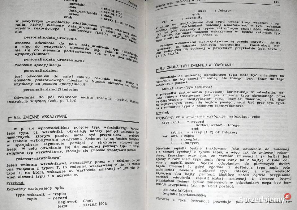 Podstawy systemu języka Turbo Pascal 40 A miękka Chełm