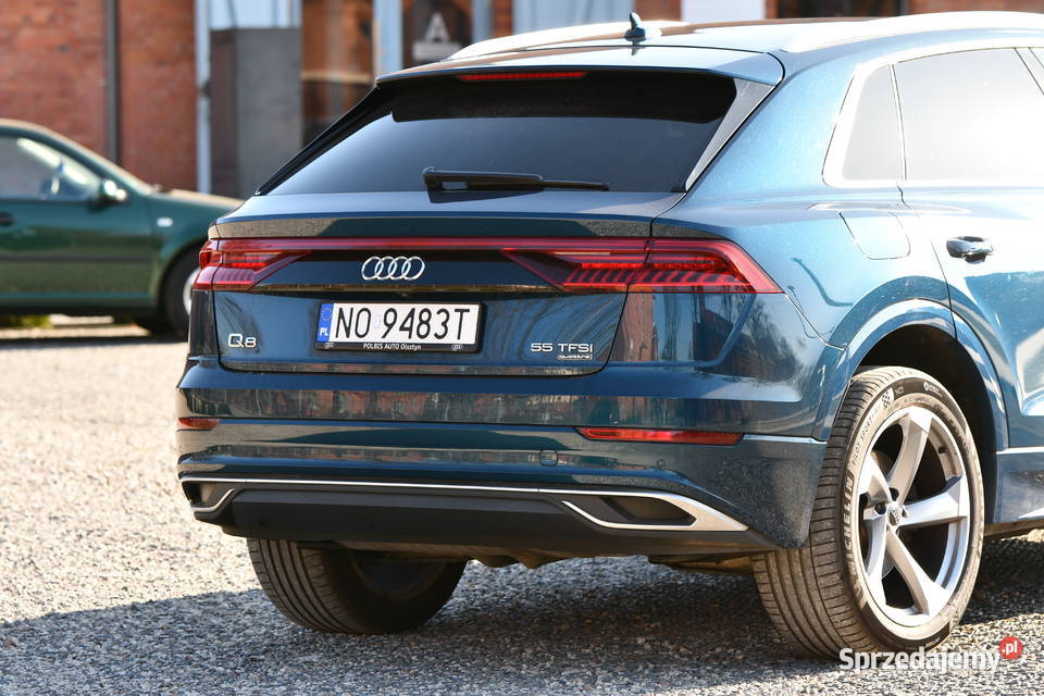 Audi Q8 Quattro 340 30 benzyna Sline salon nieuszkodzony Olsztyn