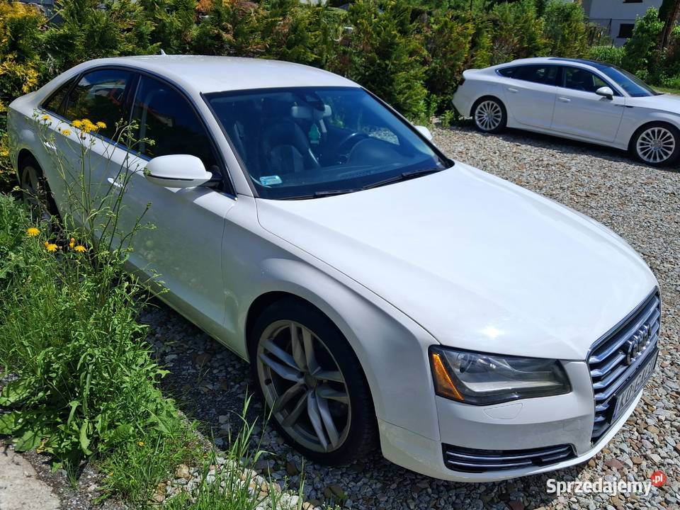 Audi A8 42 TDI D4 biala chip 400 bogata masaże małopolskie Rabka-Zdrój sprzedam