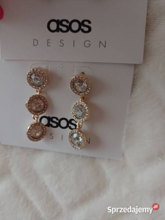 ASOS Bogato zdobione kolczyki ślubne z Londynu Kraków sprzedam