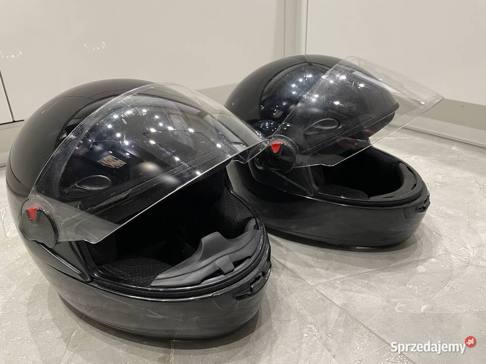 Kaski Motocyklowe 2 sztuki czarne Inowrocław