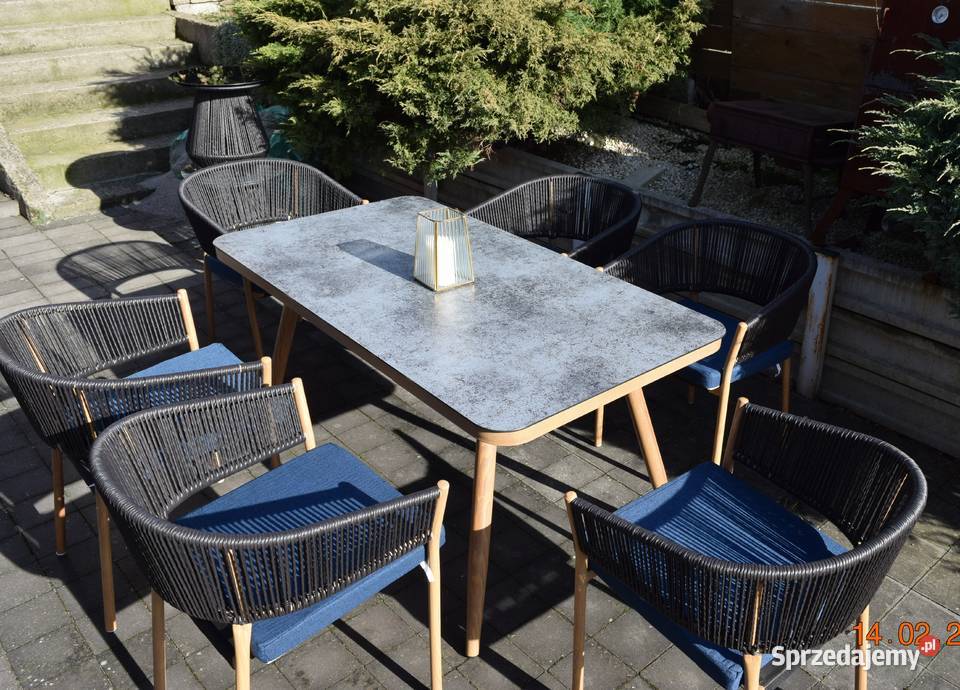 zestaw ogrodowy 61 technoratan obiadowy Róża Zestawy mebli ogrodowych Zestawy mebli ogrodowych Bosutów